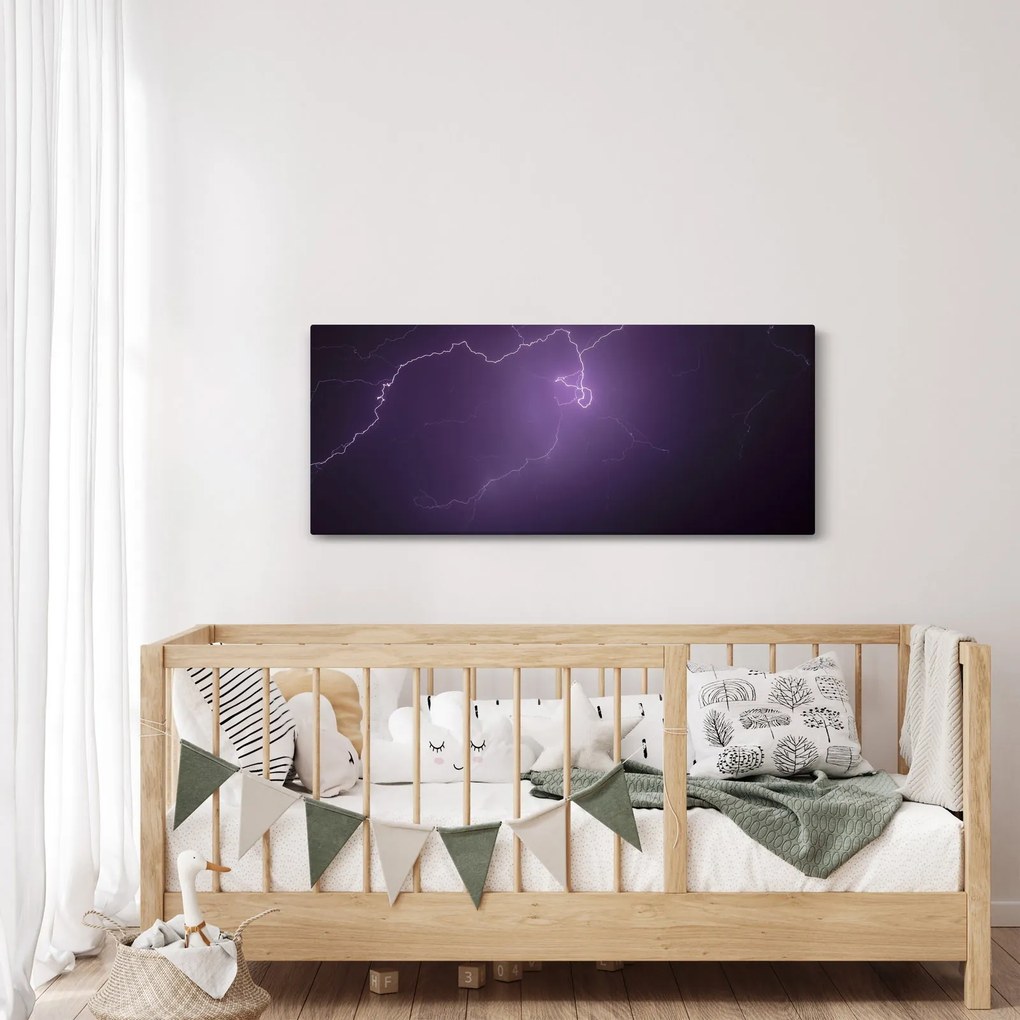 Villámzó égbolt képe (120x50 cm)
