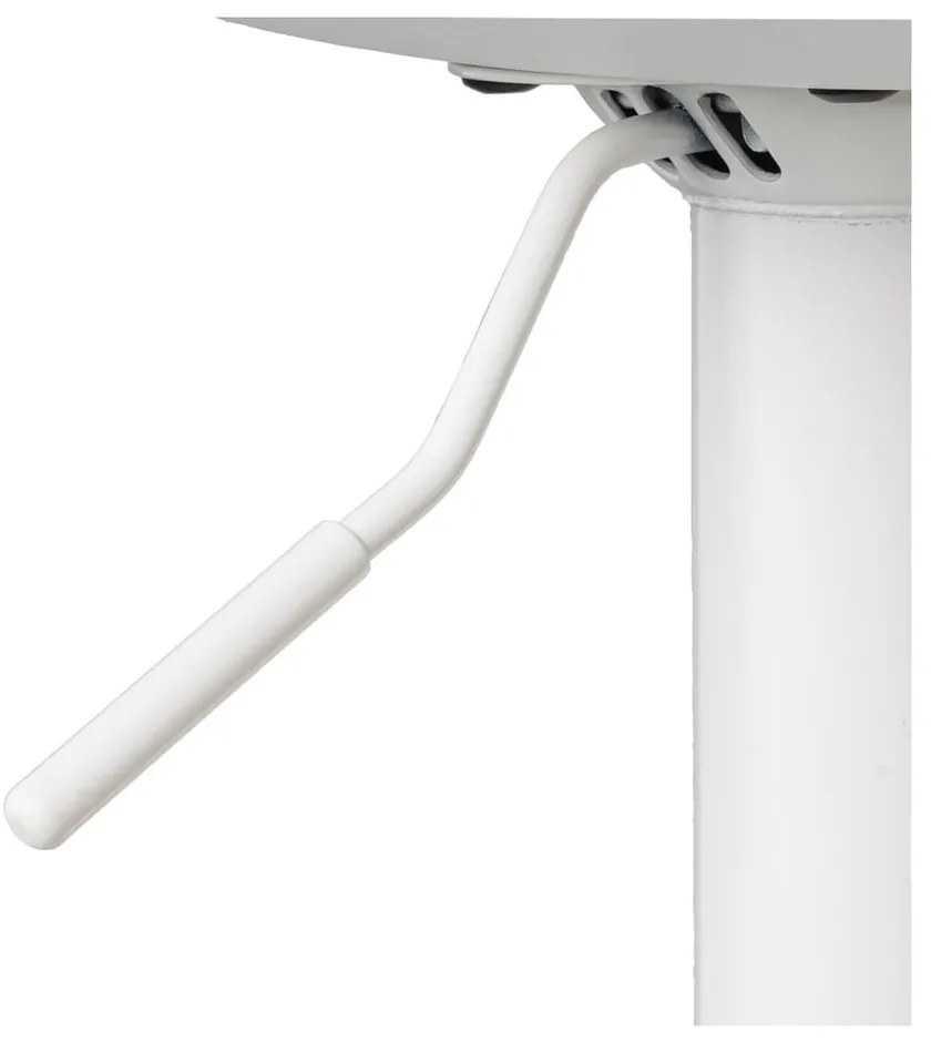 Fehér bőr utánzat állítható magasságú bárszék szett 2 db-os (ülésmagasság 56,5 cm) – Casa Selección