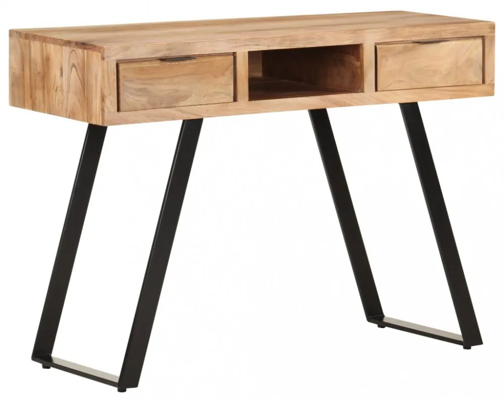 természetes szélű tömör akácfa íróasztal 107x45x79 cm
