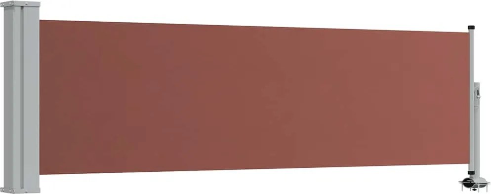 vidaXL barna kihúzható oldalsó terasz napellenző 80 x 300 cm