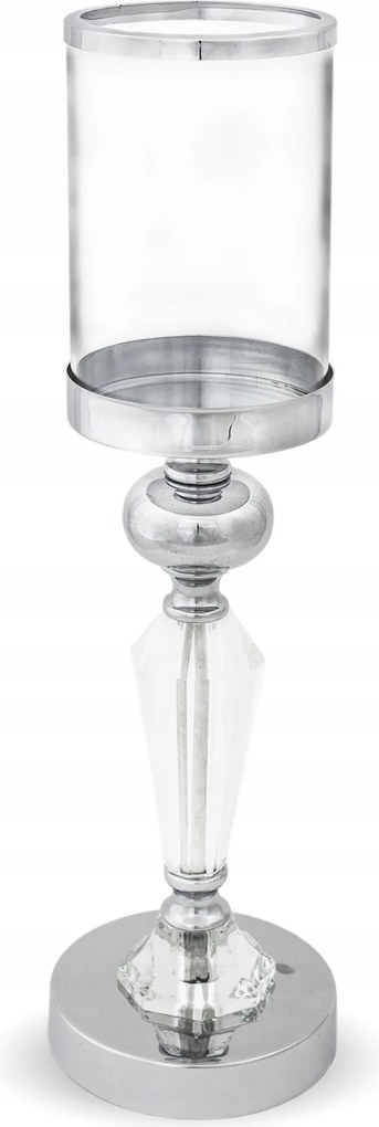Gyertyatartó Fém, Üveg, Glamour, Dekoráció
