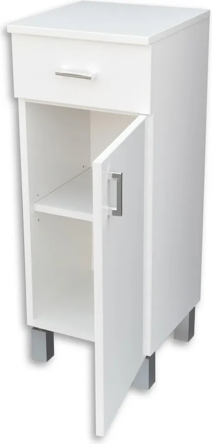 Viva STYLE Fürdőszoba ÁLLÓSZEKRÉNY 85 alacsony POLCOS - 1 fiók - JOBBOS - 35 x 33 x 85 cm