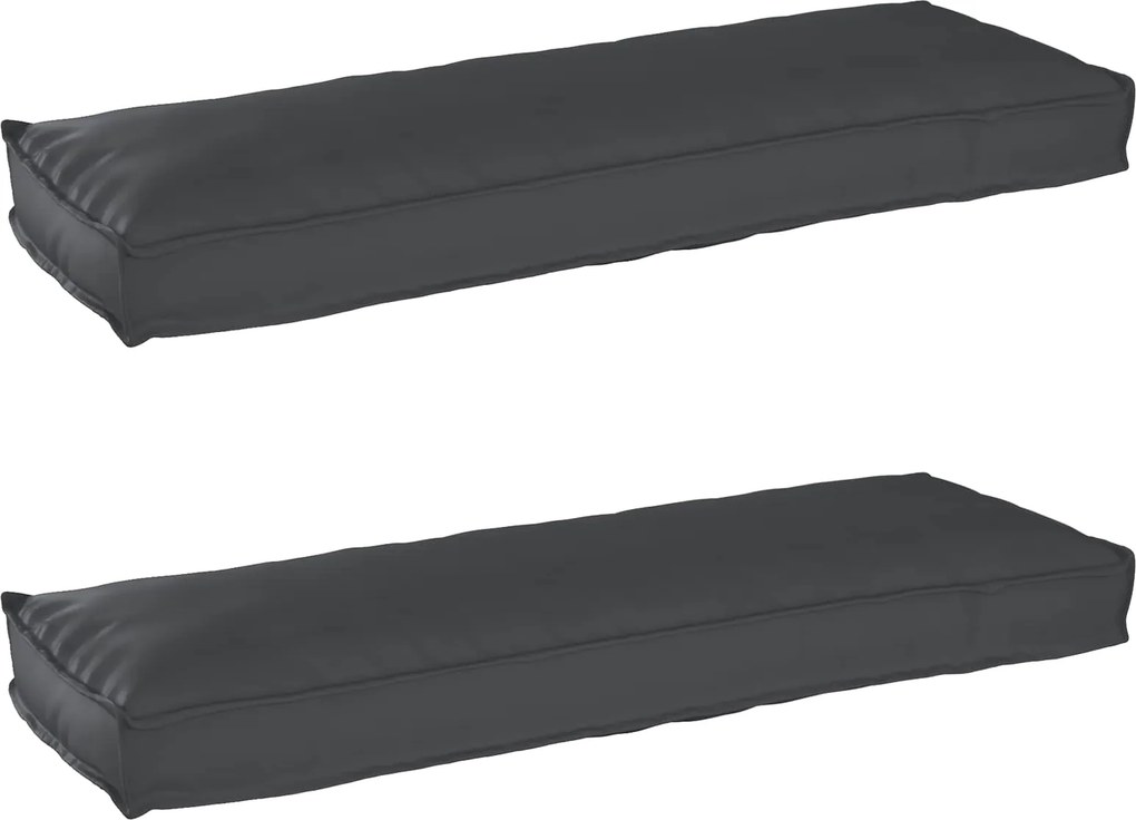 vidaXL Raklap párna készlet 2 pcs Fekete 120 x 40 x 8 cm Oxford Szövet
