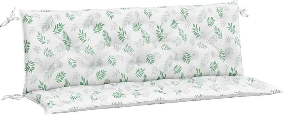 vidaXL 2 db levélmintás szövet kerti padpárna 150 x 50 x 7 cm