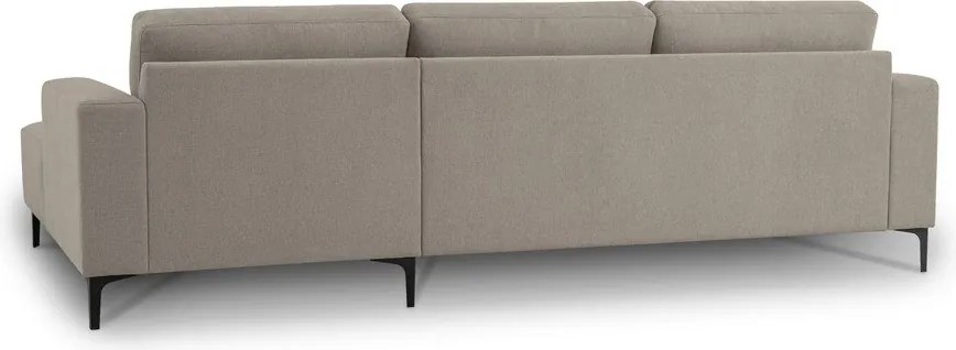 Világosbarna zsenília sarokkanapé (jobb oldali-heverő résszel) Fabian – Scandic