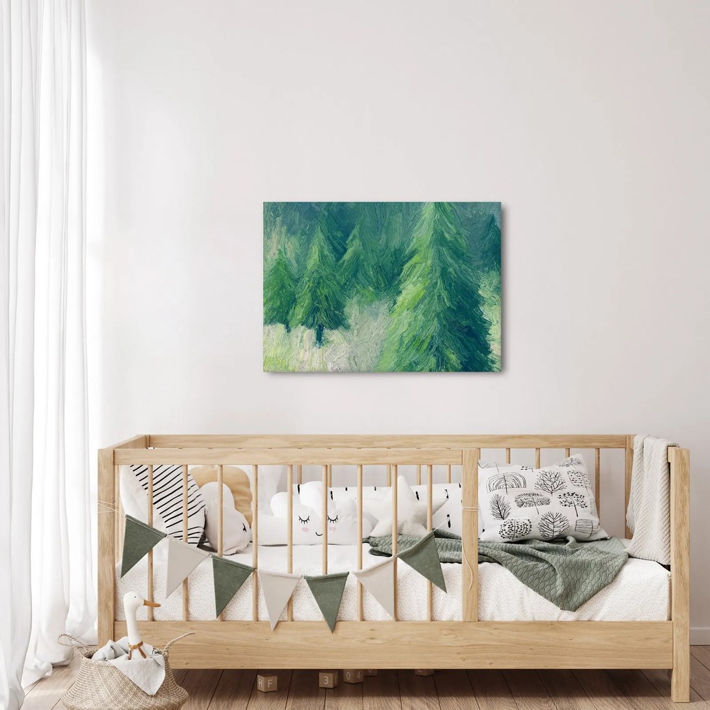 Kép - Festett tűlevelűek (70x50 cm)