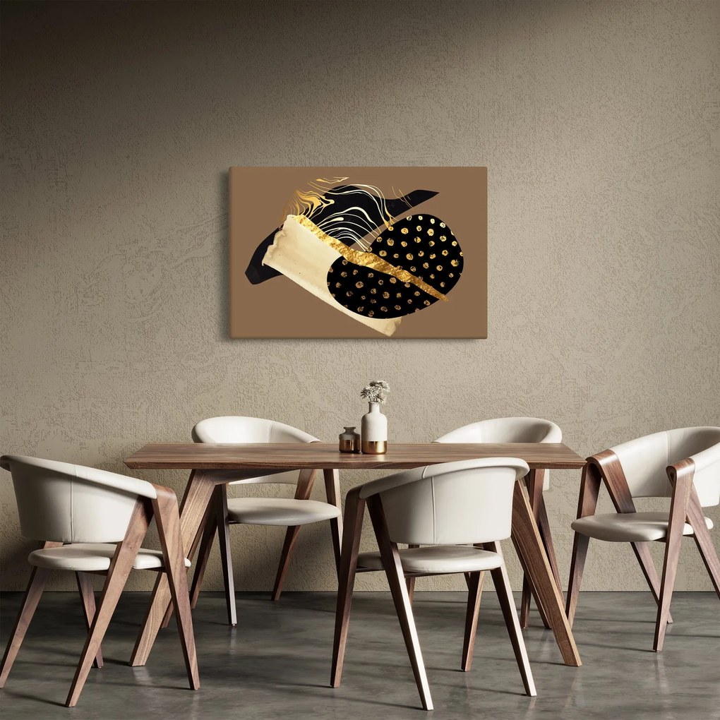 Kép - Absztrakció aranybarna N⁰1 (90x60 cm)