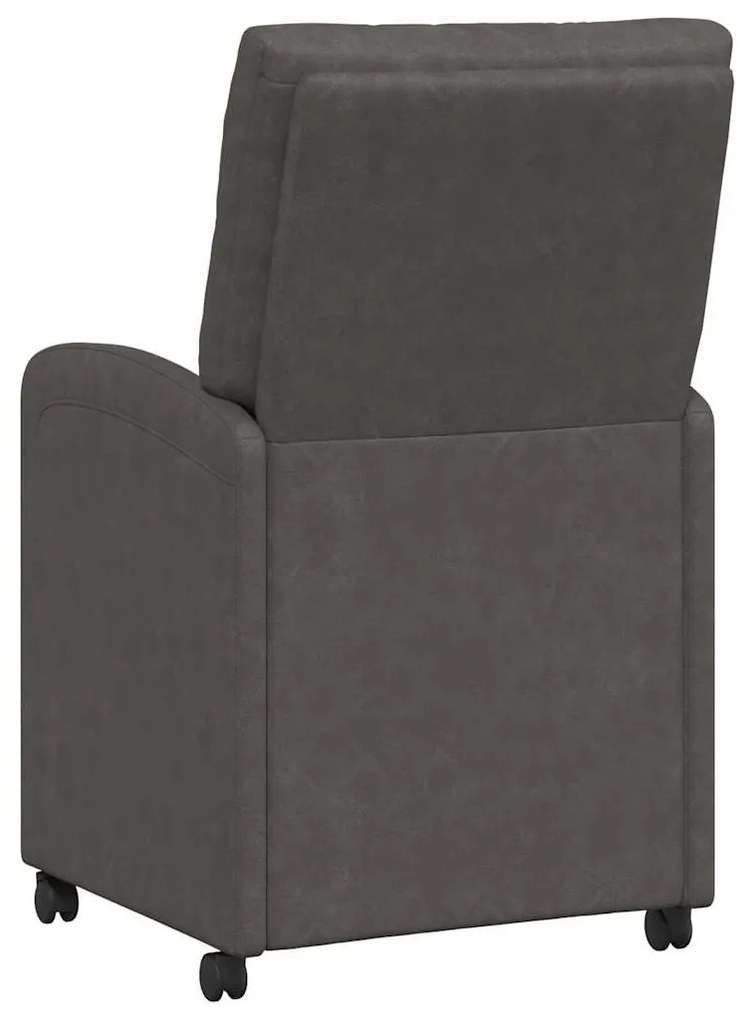 Kerekes Étkező Székek 2 pcs Fekete 58 x 67 x 97 cm Műbőr