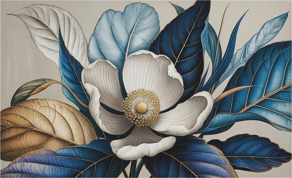 Fotótapéta Flizelin Dekoratív az irodába Elegáns növényvilág 416x254 Ragasztó