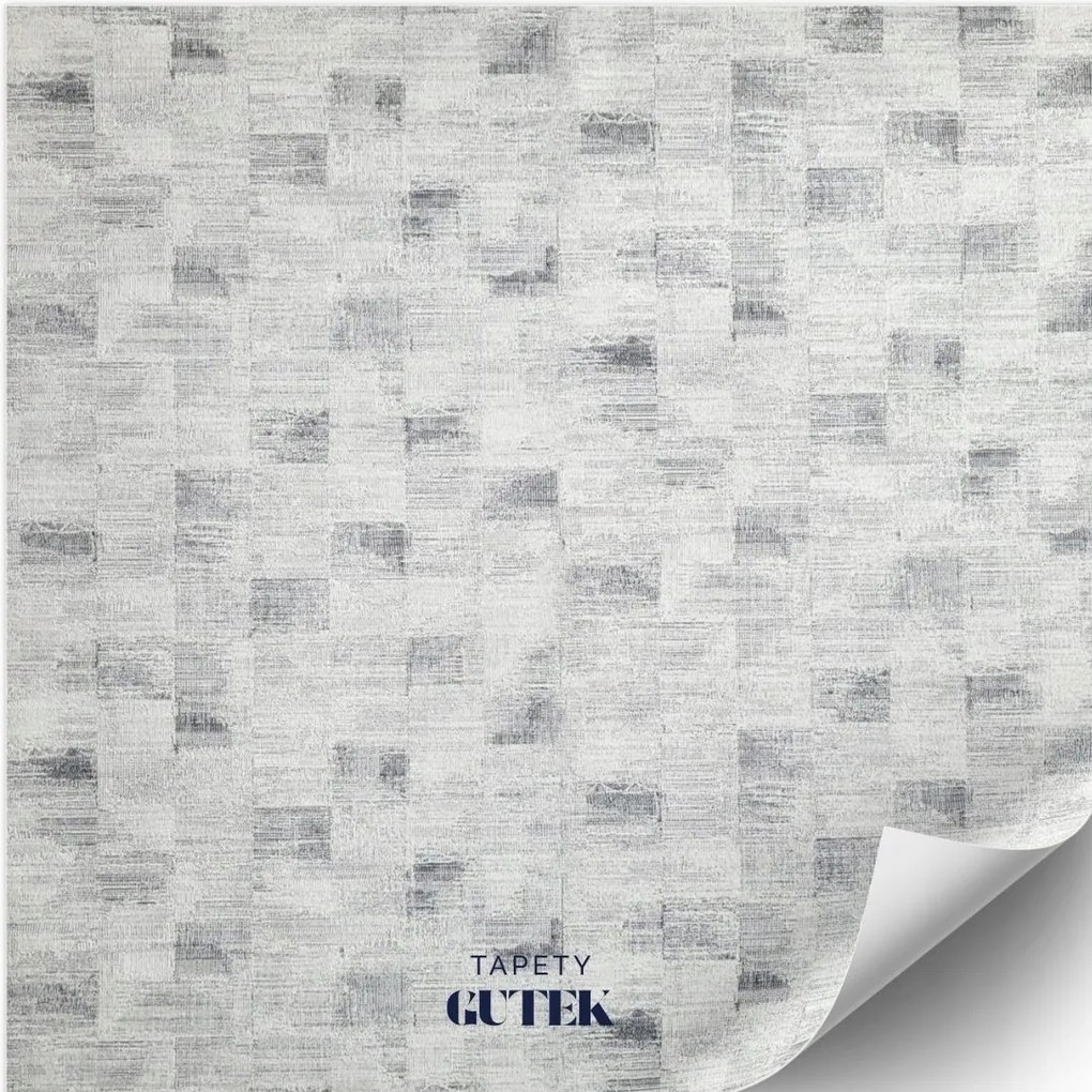 Fali tapéta, dekoratív krémszínű háttér, négyzetek, 6759-20