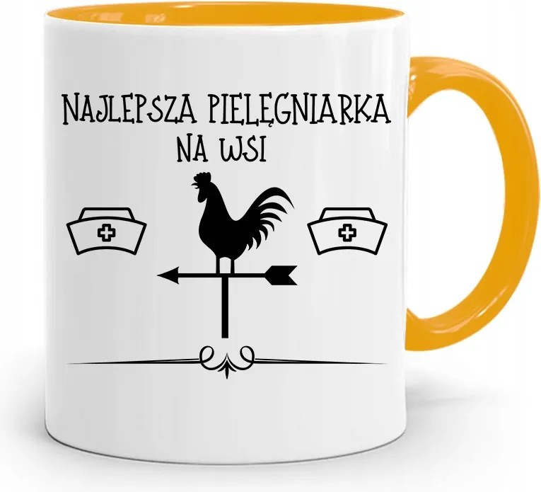 Sárga Bögre Ápolónő Ajándéka Vidéken A Legjobb fotónyomtatással