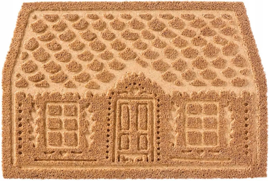 Kókusz lábtörlő embossed Christmas house, Ib Laursen
