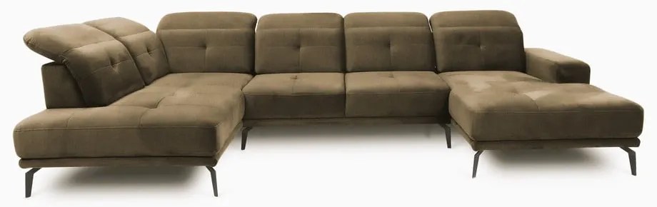 Bézs sarokkanapé (bal oldali-U alakú) Bretan – ELTAP