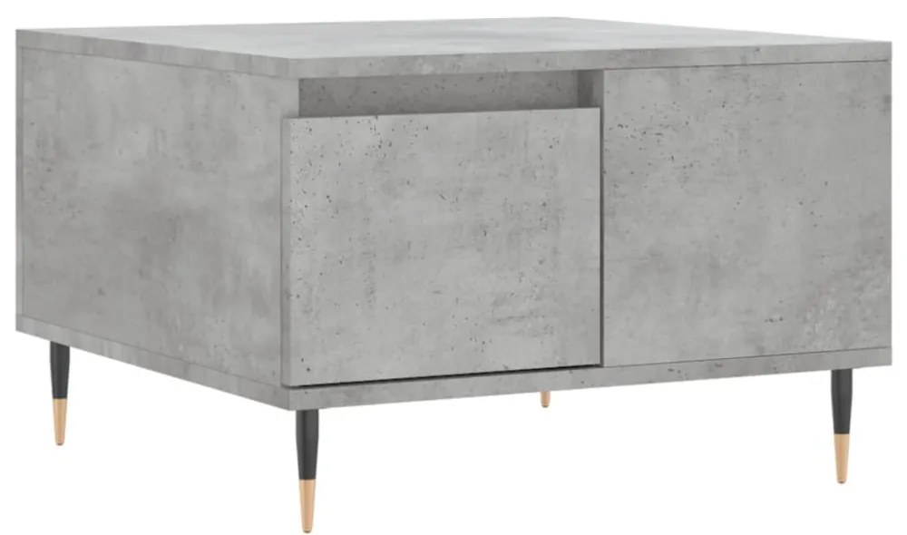 betonszürke szerelt fa dohányzóasztal 55x55x36,5 cm