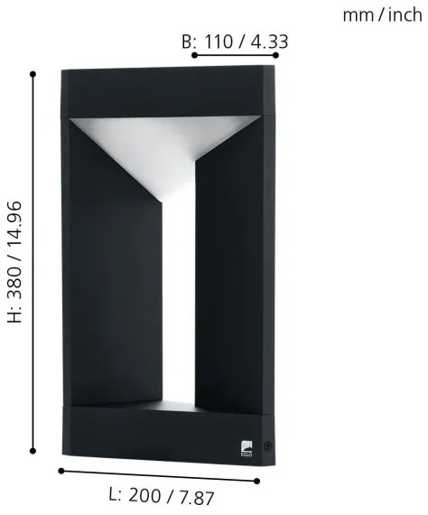 Eglo 98749 - LED kültéri lámpa NEMBRO LED/10W/230V IP54