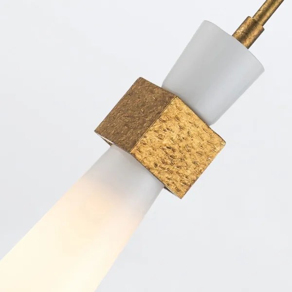 Elstead KRISTY-MP-DG-OPAL - KRISTY rúdon függő csillár 1xE27/40W/230V átm.15,2cm rézszínű