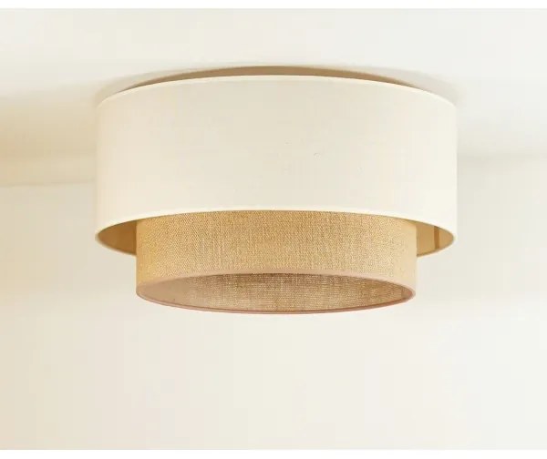 Duolla - Mennyezeti lámpa BOHO 1xE27/15W/230V á. 45 cm bézs/barna