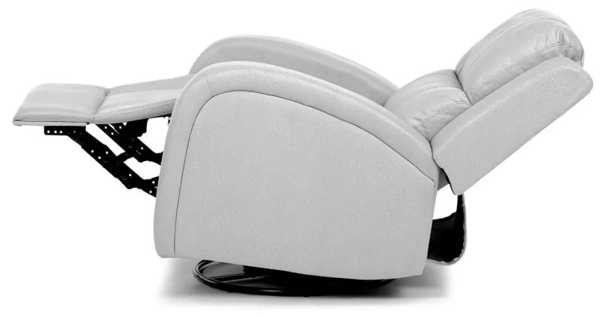 Fotoliu De Relaxare Și TV Culoare Gri Argintiu, Reglabil Manual, Rabatalil,Tapițat cu Textil Efect De Piele, TV-4089