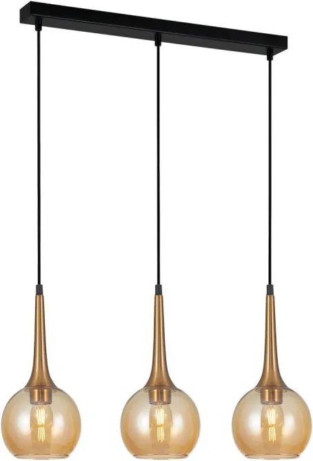 ITALUX PND-42361-3-BRO-AMB FAVERA Többágú Függesztett Lámpa E27 IP20