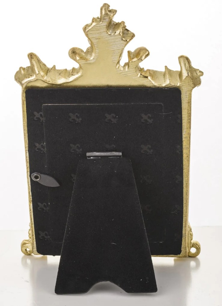 Palotakertek design képkeret, műanyag, aranyszínű, 16×10×1,5–7 cm
