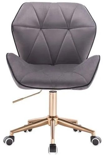 HR212K Grafit modern velúr szék arany lábbal