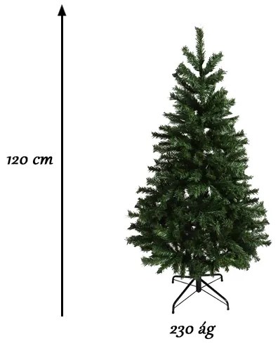 Nordmann műfenyő fém talppal, 4 méretben-120 cm