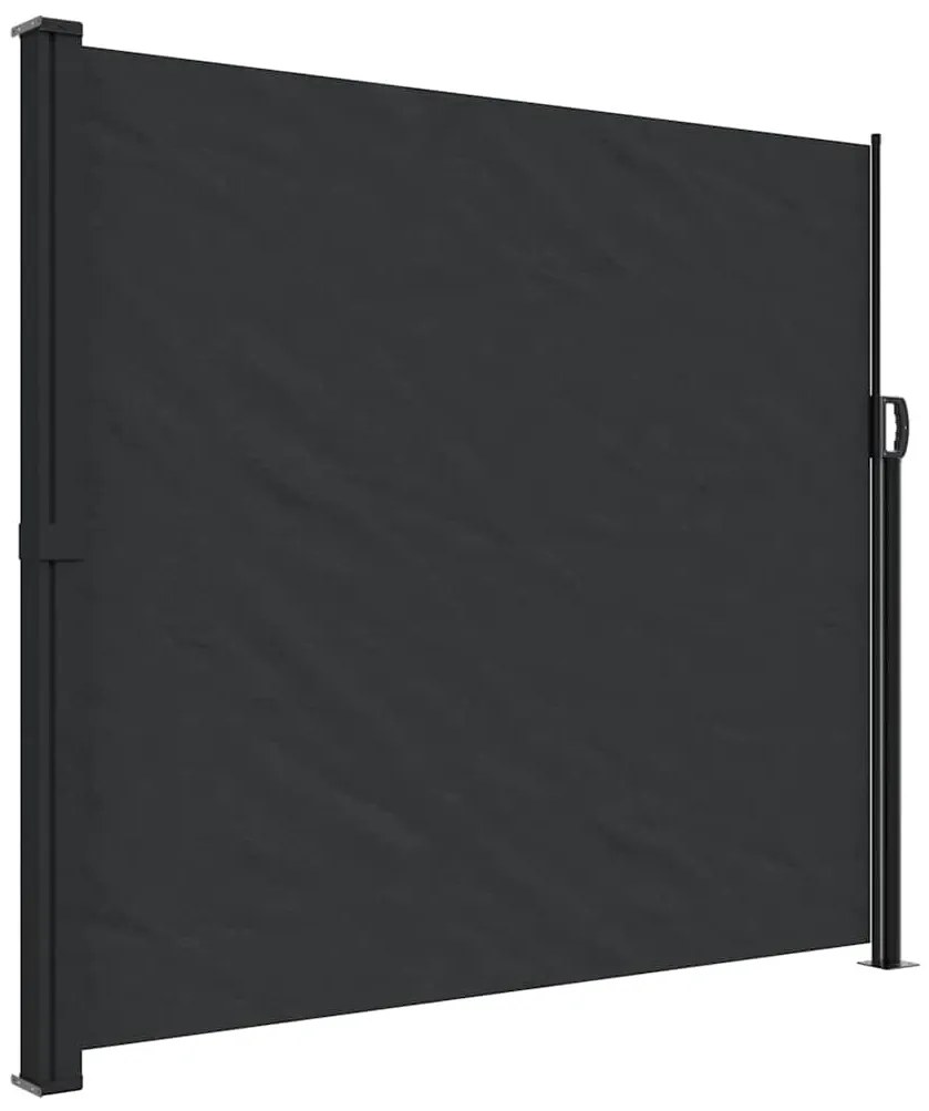 fekete behúzható oldalsó napellenző 180 x 300 cm