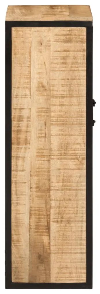 Tömör mangófa és vas fürdőszobai szekrény 40 x 27 x 90 cm