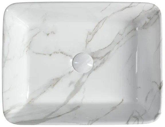 Sapho - DALMA ráültethető mosdó 47,5 x 37,5 cm, kerámia/Carrara