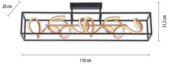 Paul Neuhaus 6473-18 - LED Szabályozható csillár rúdon SELINA 4xLED/10,2W/230V