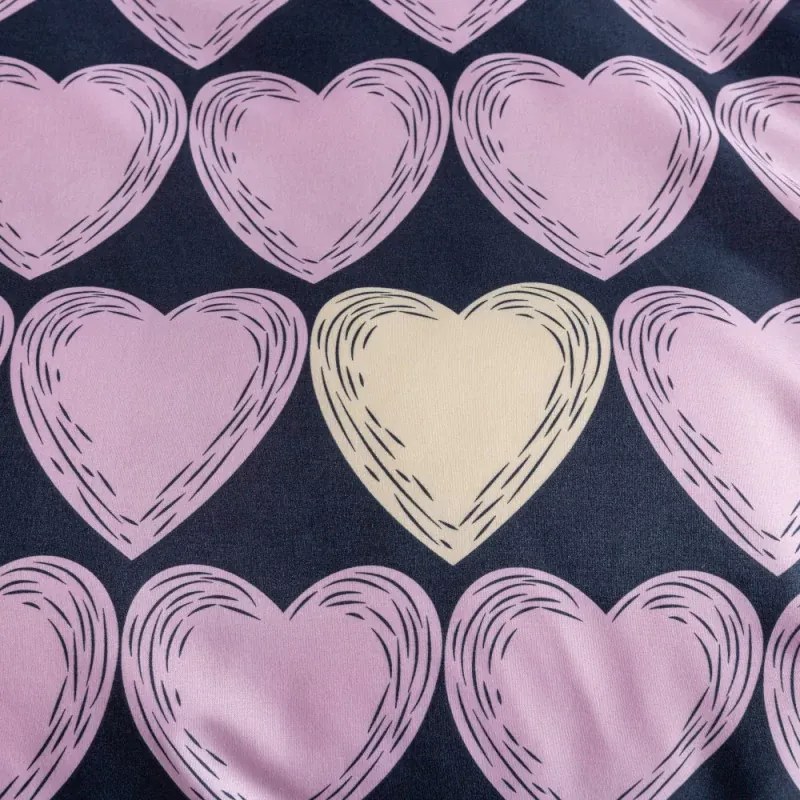 Mikroszálas ágyneműhuzat VIOLET HEARTS világos lila Ágyneműhuzat mérete: 2 db 70 x 80 cm | 160 x 200 cm