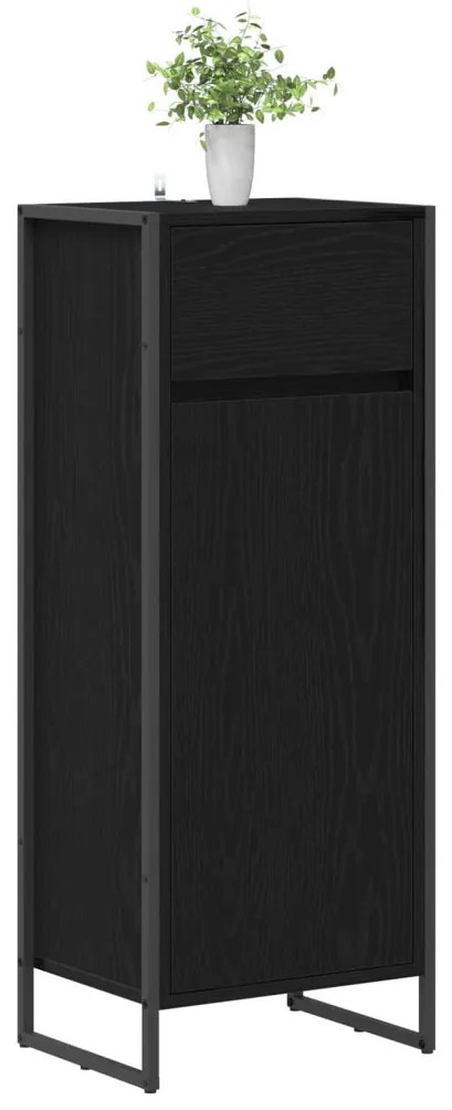 vidaXL Fürdőszoba Székény Fekete tölgy 40 x 30 x 100 cm Faanyag