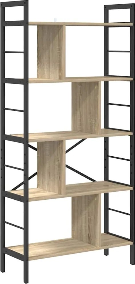 vidaXL Könyvespolc Sonoma tölgy 75 x 30 x 156 cm Faanyag