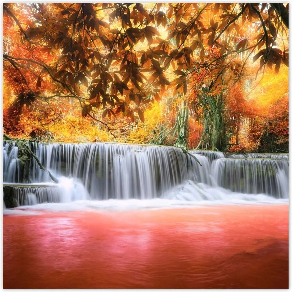 Poszterek 30x30 Őszi vízesés