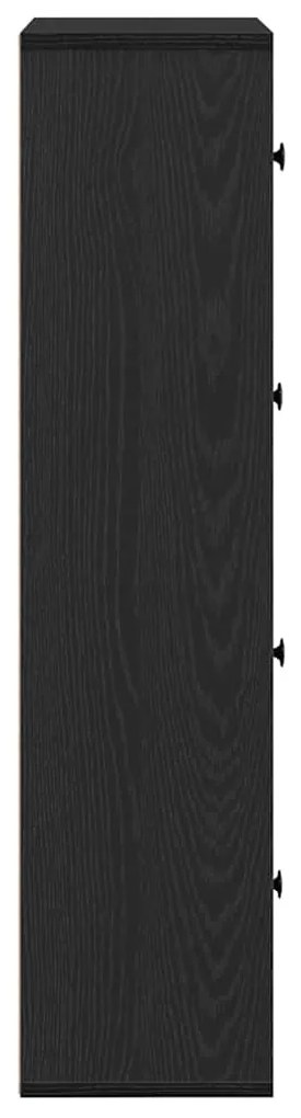 Könyvespolc fekete tölgy 60x24x101,5 cm Gépesített fa