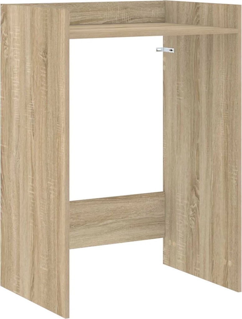 vidaXL Mosógép Szekrény tárolóval Sonoma 67,5 x 48 x 97 cm Faanyag