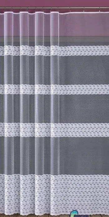 Mg Függöny 631/6 Fehér Csillogó 200x250cm Kész Szalaggal M