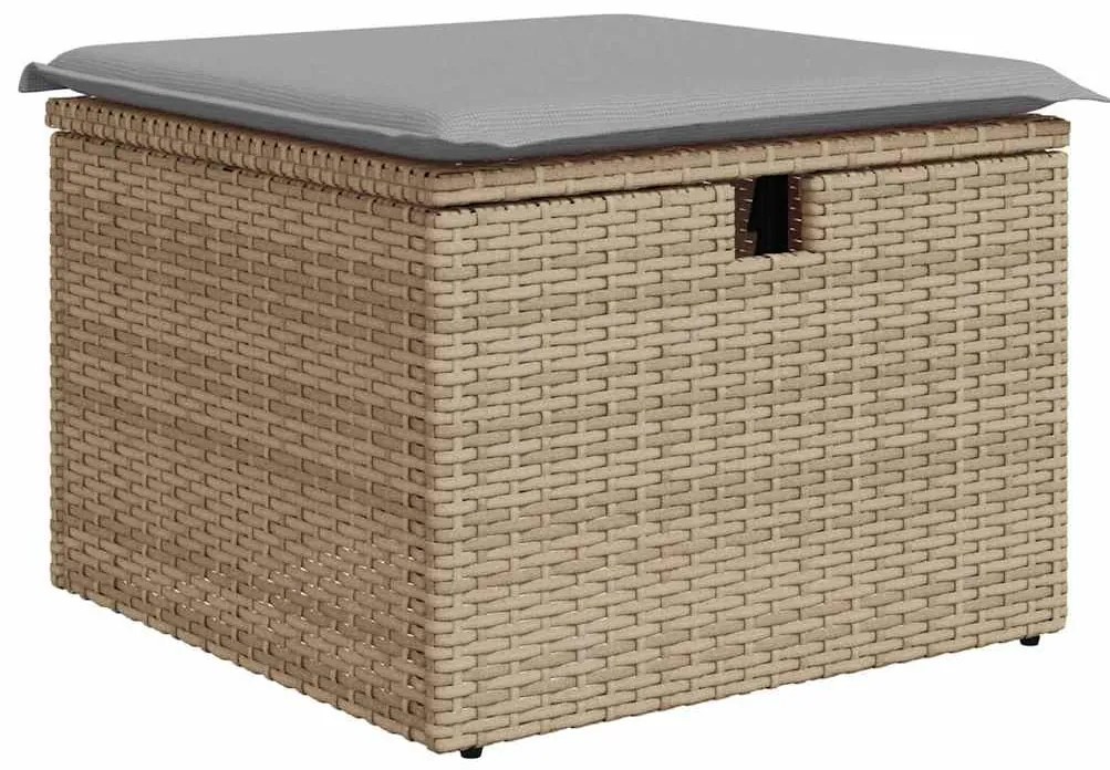 Kerti Kanapé Szett 5 pcs Bézs 55 x 62 x 69 cm Poli rattan