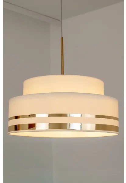 Csillár zsinóron TAMI 1xE27/60W/230V átm. 40 cm bézs/arany