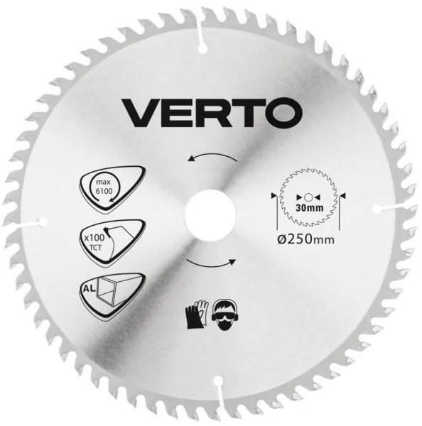 KÖRFŰRÉSZLAP 250*30MM 100FOG HM. ALU! VERTO