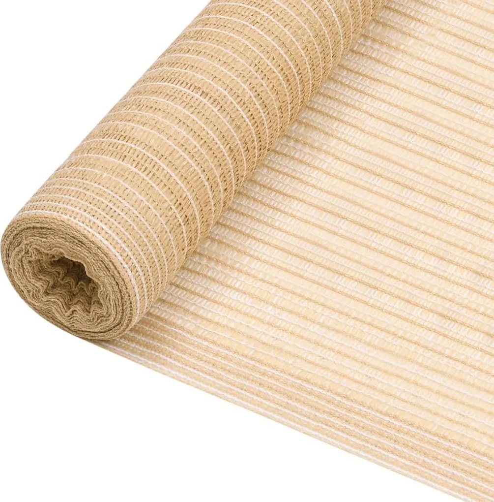 vidaXL bézs HDPE belátásgátló háló 1,5 x 25 m 75 g/m²