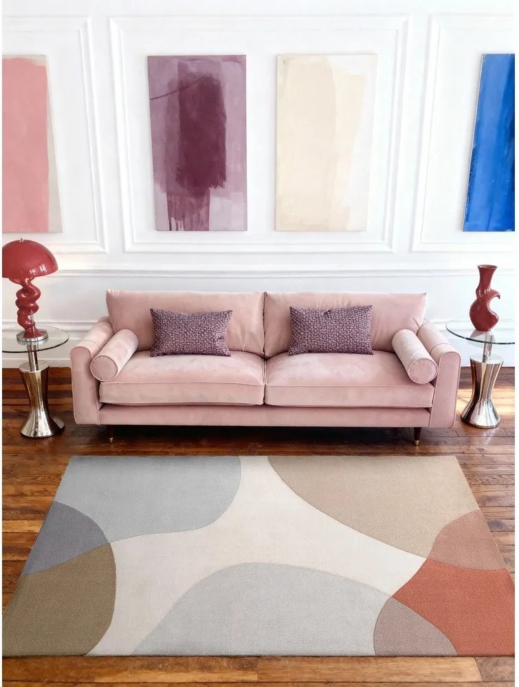 Bézs kézi szövésű gyapjú szőnyeg 120x170 cm Hackney Clarissa – Ted Baker