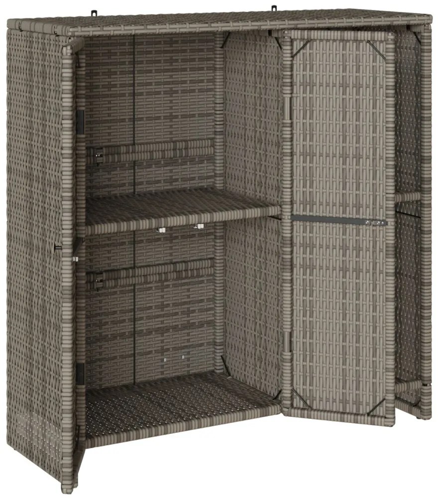 Tárolószekrény Szürke 100x36x102 cm Rattan