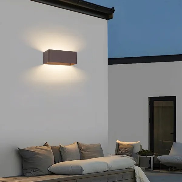 Brilagi - LED Kültéri fali lámpatest DONNANI LED/7W/230V 20 cm barna IP44