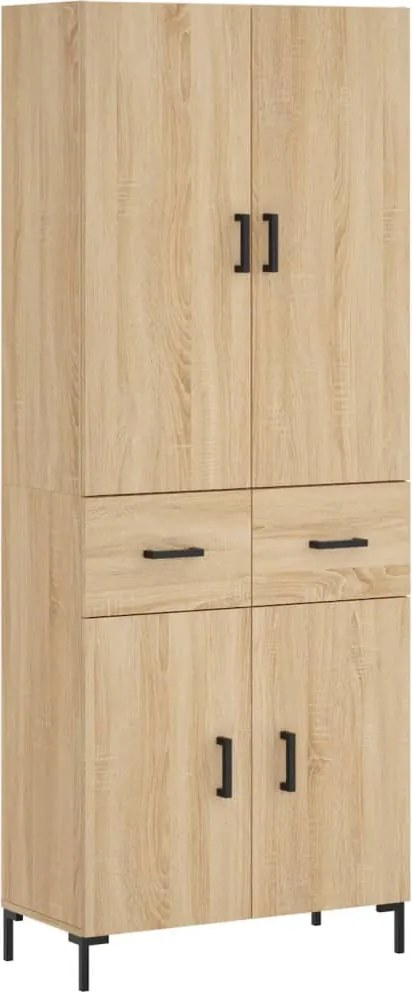 vidaXL sonoma tölgy szerelt fa magasszekrény 69,5 x 34 x 180 cm