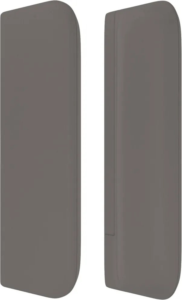 szürke műbőr szárnyas fejtámla szárnyakkal 93x16x78/88 cm