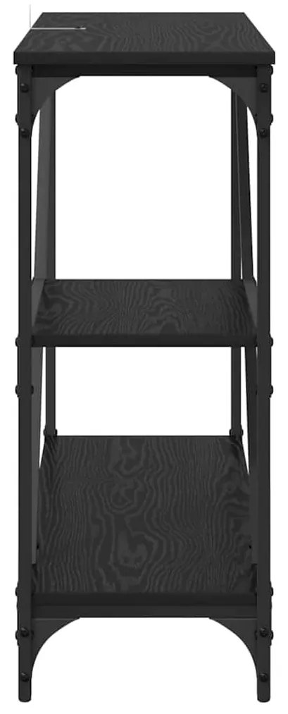 Konzolasztal Fekete tölgy 88,5 x 30 x 75 cm Faanyag