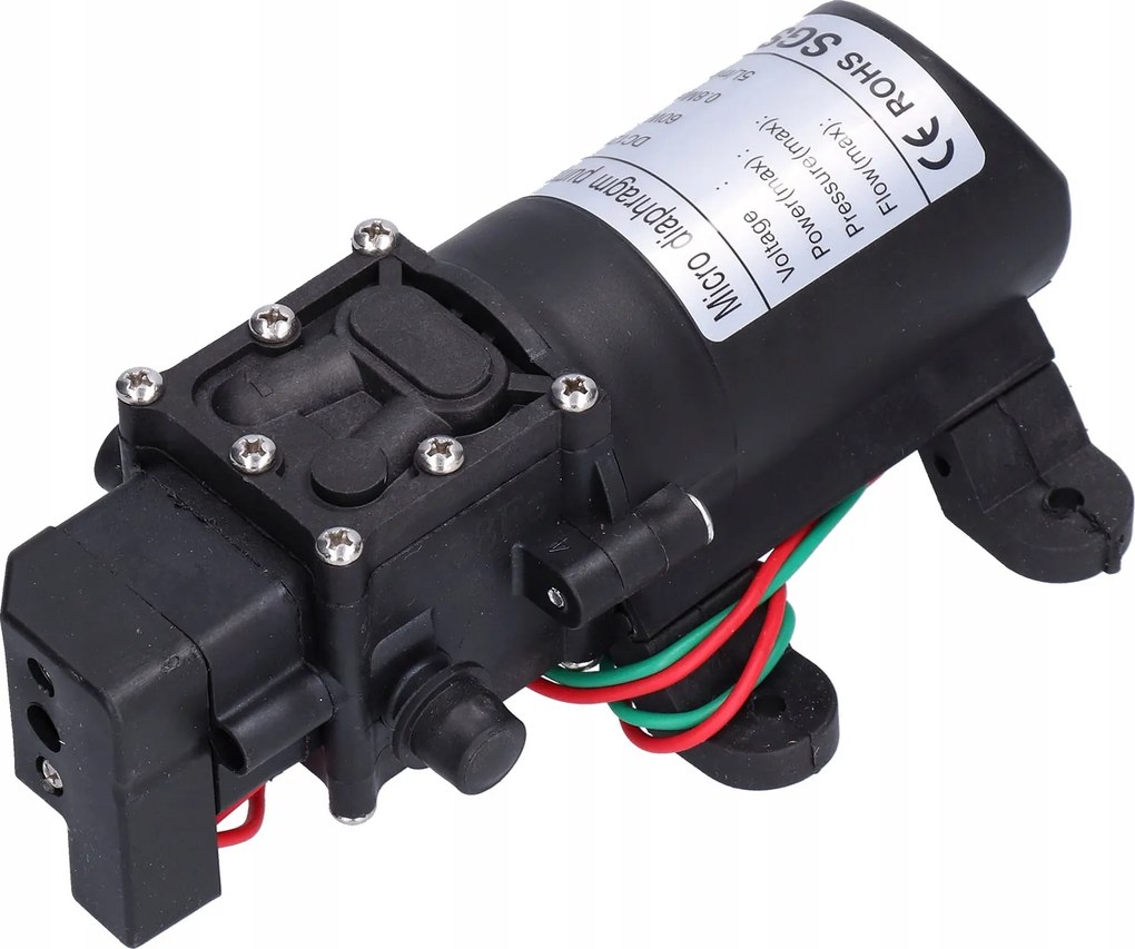 Membrános Víznyomásos Szivattyú 12V 60W 0,8 Mpa 5L/MIN