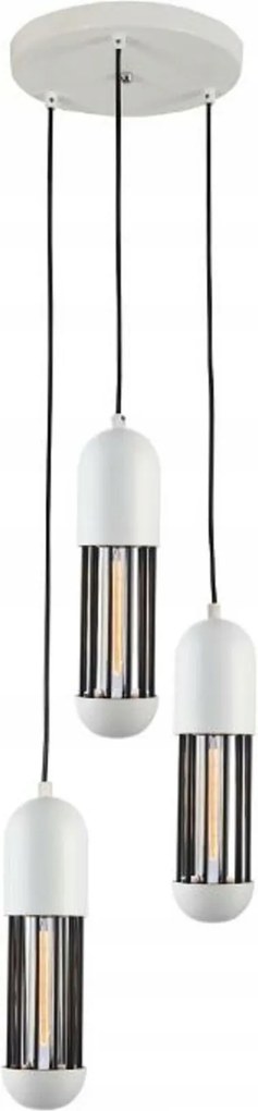 Aca Lighting függeszték 3XE27 fehér fém D27XH120CM Lab HM173P27WH