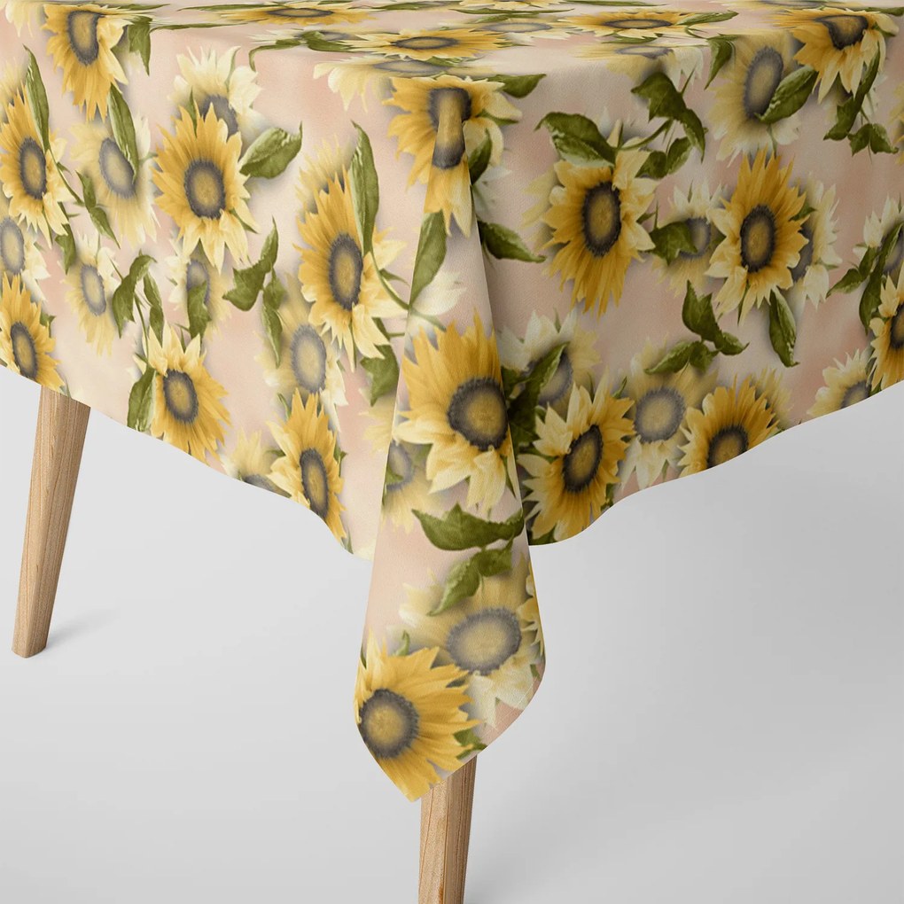 Abrosz Napraforgókkal, 140x280-as méretben varrva